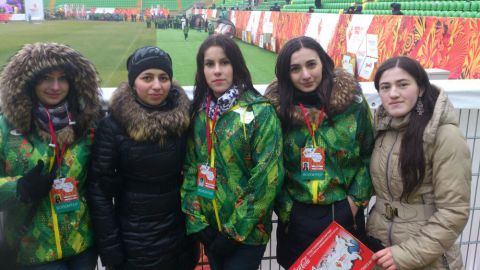 Церемония зажжения олимпийского огня на стадионе Анжи Арена...171