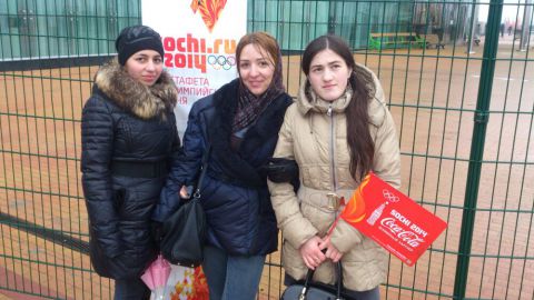 Церемония зажжения олимпийского огня на стадионе Анжи Арена...195