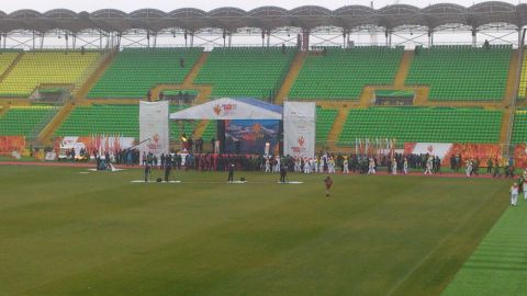 Церемония зажжения олимпийского огня на стадионе Анжи Арена...162